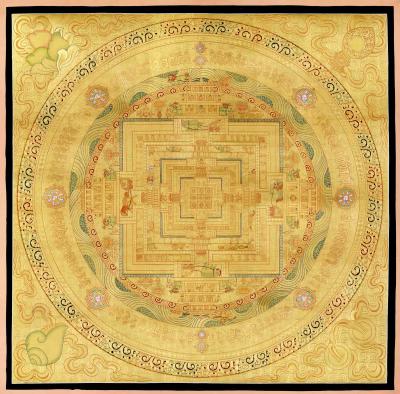 Full Gold Style Mandala Thangka | Tibetan Wall Hanging | Religious Gifts